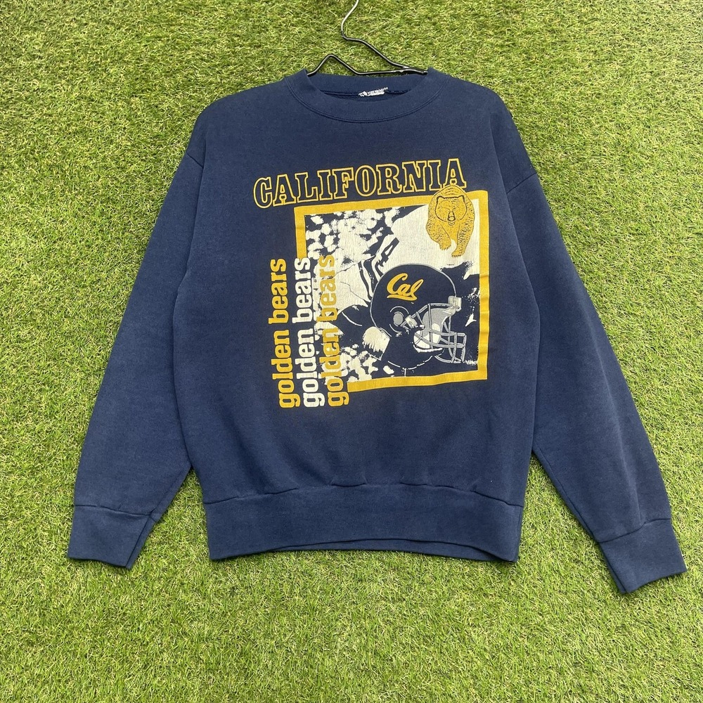 Vintage California Golden Bears Sweatshirt Mens Large Blue NCAA Football 90s